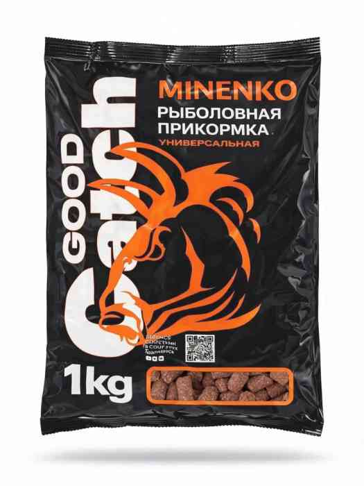 Гранулированная прикормка MINENKO Good Catch (1 кг) Конопля 10мм