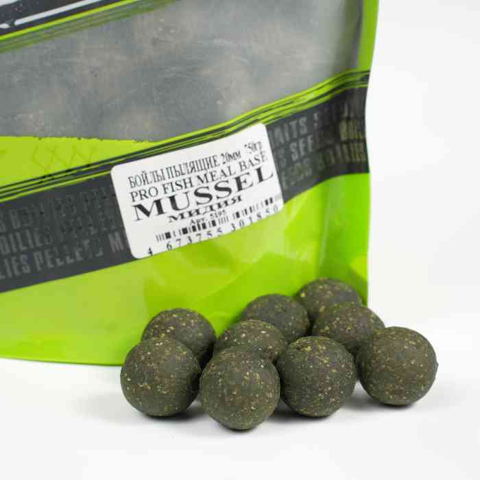 Бойлы пылящие MINENKO (Мидия) PRO FISH MEAL MUSSEL 20мм (Zip-lock)